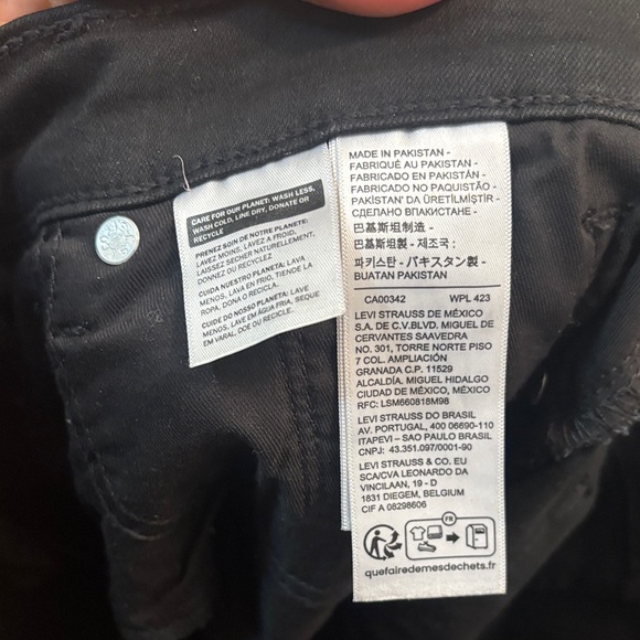 Levi's Women’s 314 Shaping Straight Black Jeans - 28 - Picture 10 of 16